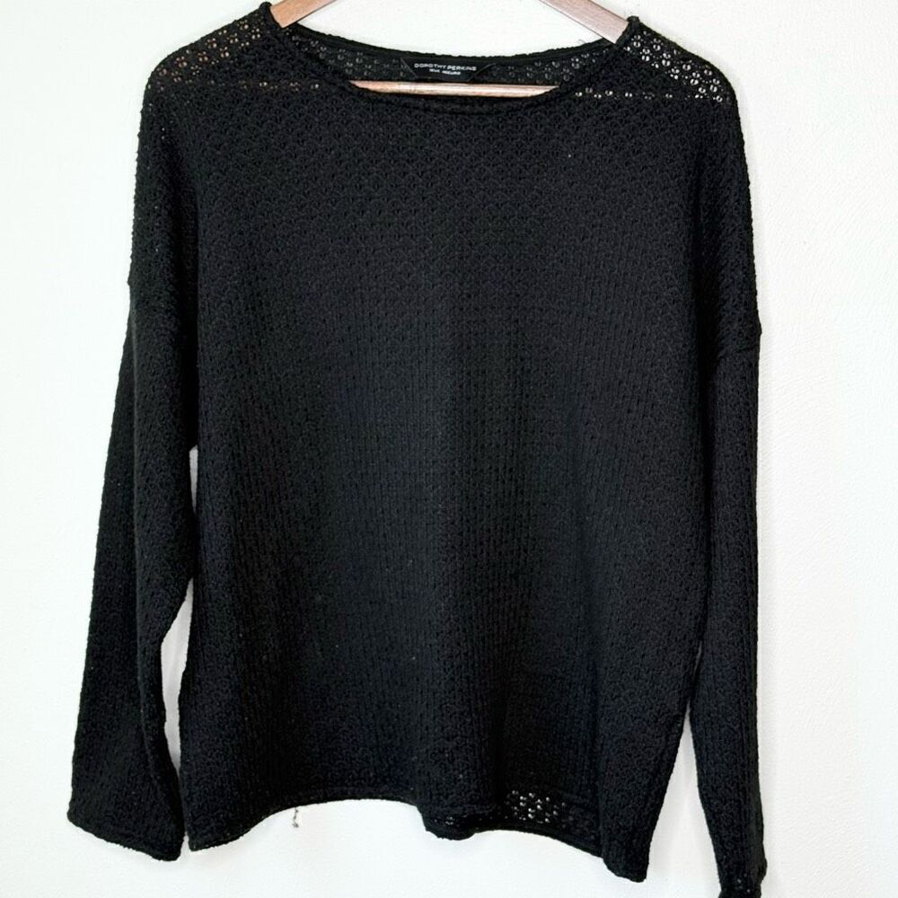Dorothy Perkins Crew Neck Knitted Sweater in Black - Women’s EU 46 / UK 18 / US